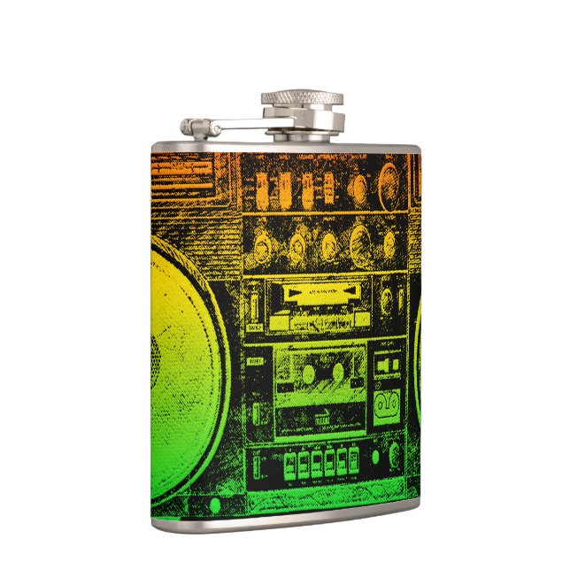 Rasta Ghetto Blaster Flachmann (Rechts)