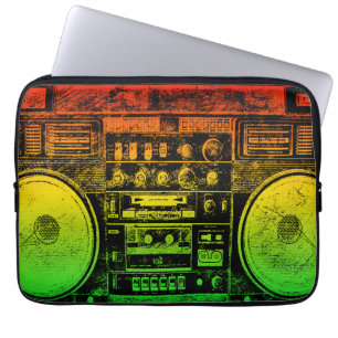 Rasta-Ghetto-Blaster Laptopschutzhülle