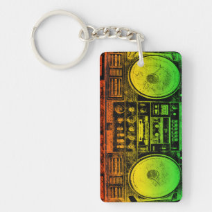 Rasta Ghetto Blaster Schlüsselanhänger
