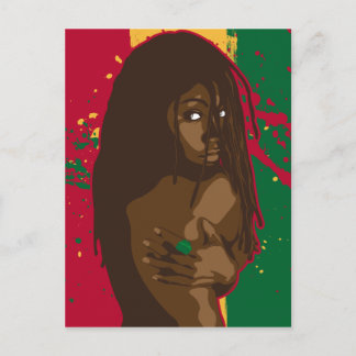 Rasta Girl Postkarte