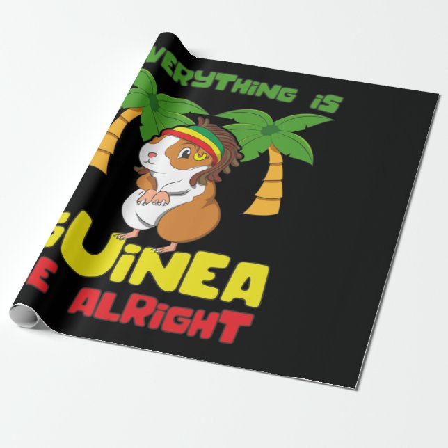 Rasta Guinea Pig Geschenkpapier (Ungerollt)