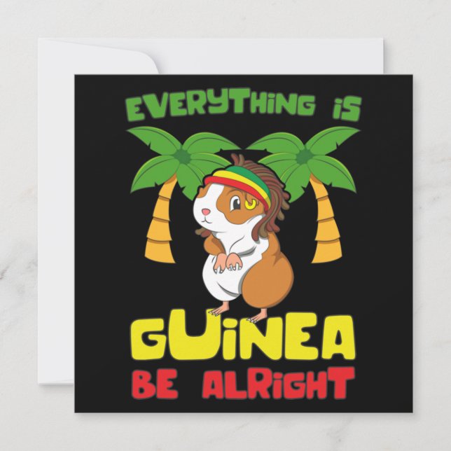 Rasta Guinea Pig Mitteilungskarte (Vorderseite)