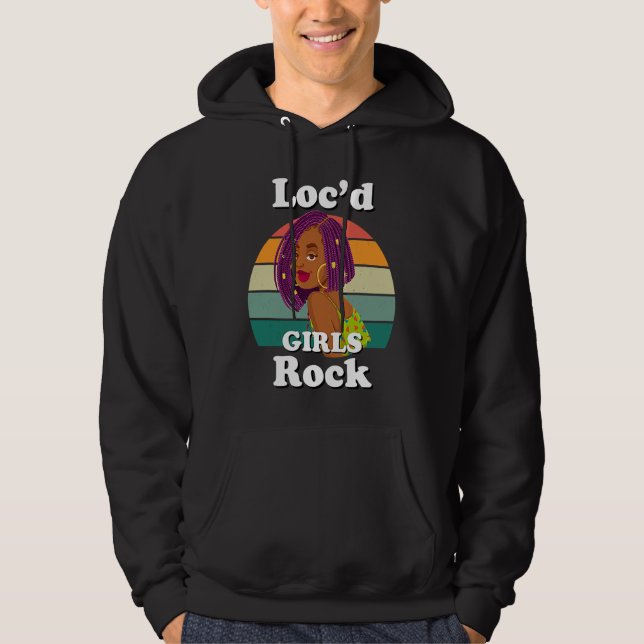 Rasta Hair Dreadlocks Loc'd Black Girl Rock Melani Hoodie (Vorderseite)