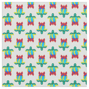 Rasta Island Colors Tribal Turtle Floral Stoff