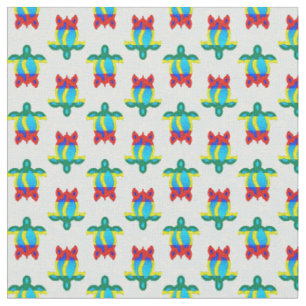 Rasta Island Colors Tribal Turtle Floral Stoff