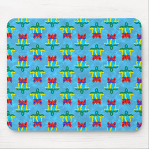 Rasta Island Colors Tribal Turtle Mousepad