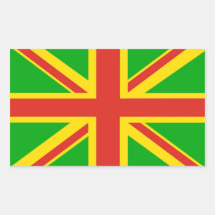 Rasta Jackaufkleber Rechteckiger Aufkleber