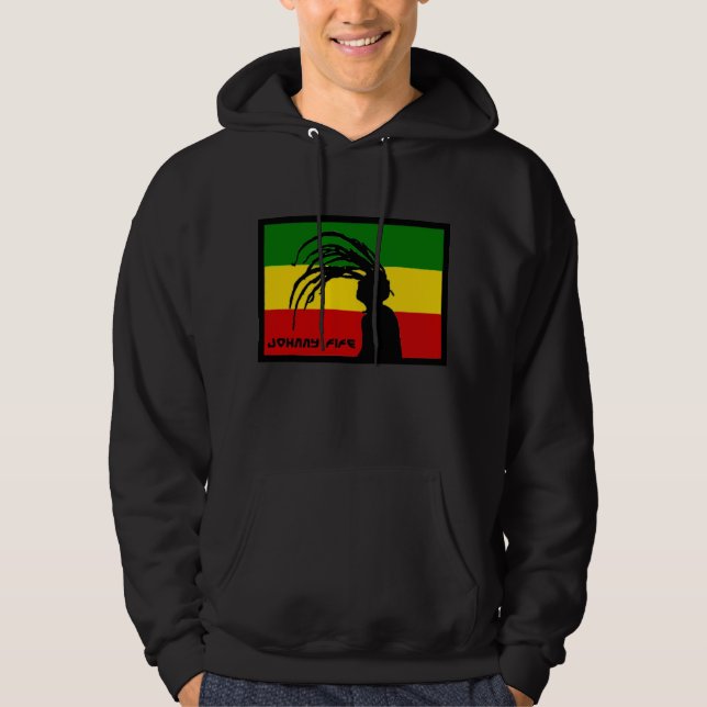 rasta Johnny-Pfeifenflagge Hoodie (Vorderseite)