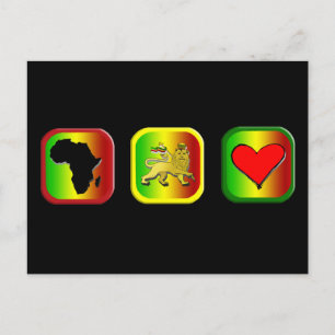 Rasta Karte von Afrika Eine Liebe Löwe von Judah