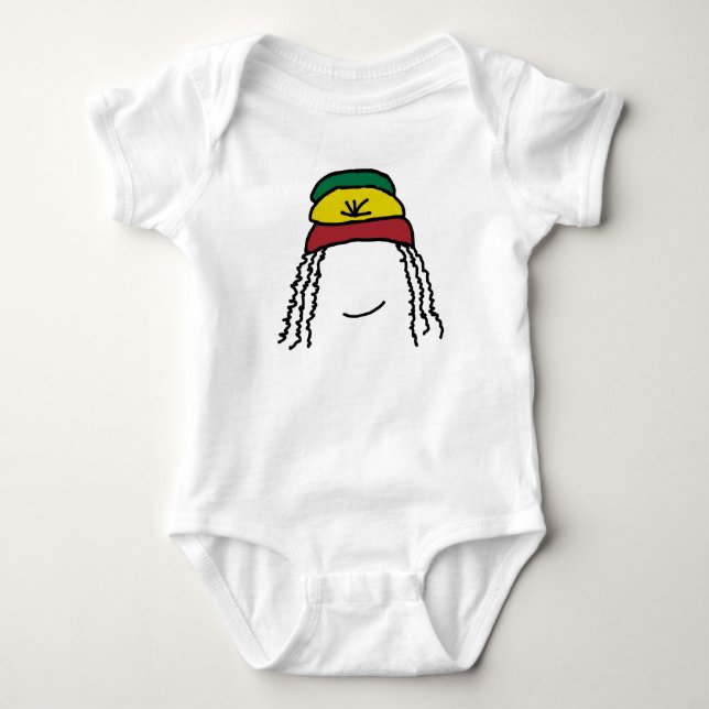 Rasta Lächeln Baby Strampler (Vorderseite)