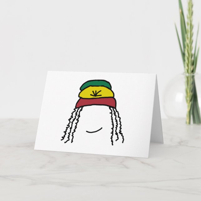 Rasta Lächeln Karte (Vorderseite)