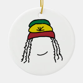 Rasta Lächeln Keramik Ornament