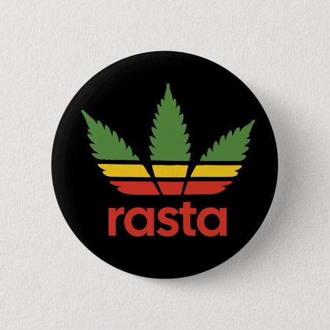 Rasta Leaf Button (Vorderseite)