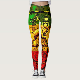 Rasta Leggings Lion von Judah Design
