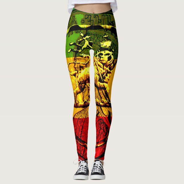 Rasta Leggings Lion von Judah Design (Vorderseite)