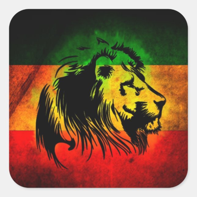Rasta Lion Aufkleber (Vorderseite)