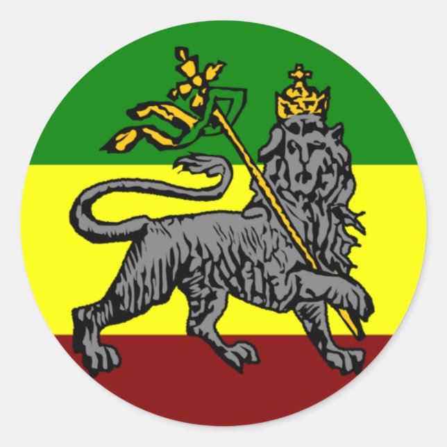 Rasta Lion Aufkleber (Vorderseite)