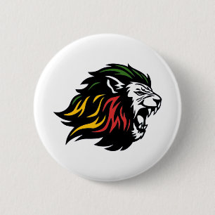 Rasta Lion Button