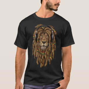 Rasta Lion Dreadlock Jamaica für Rastafari T-Shirt