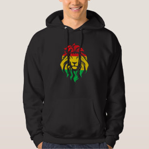 Rasta Lion für Jamaica Roots Reggae Hoodie