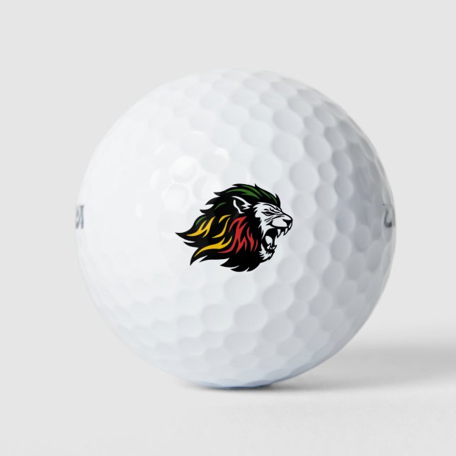 Rasta Lion Golfball (Vorderseite)