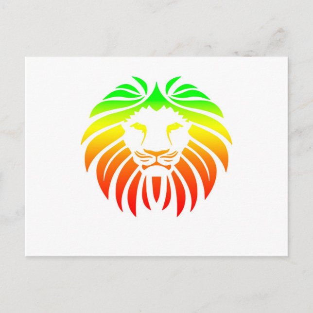 Rasta Lion Head Postkarte (Vorderseite)
