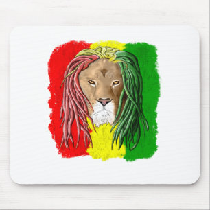 Rasta Lion Jamaican Reggae Flag Mousepad
