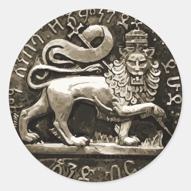 Rasta Lion of Judah Ancient Sticker Design (Vorderseite)