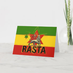 Rasta Lion of Judah Greeting Card Karte
