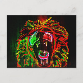 Rasta Lion Postcard Postkarte