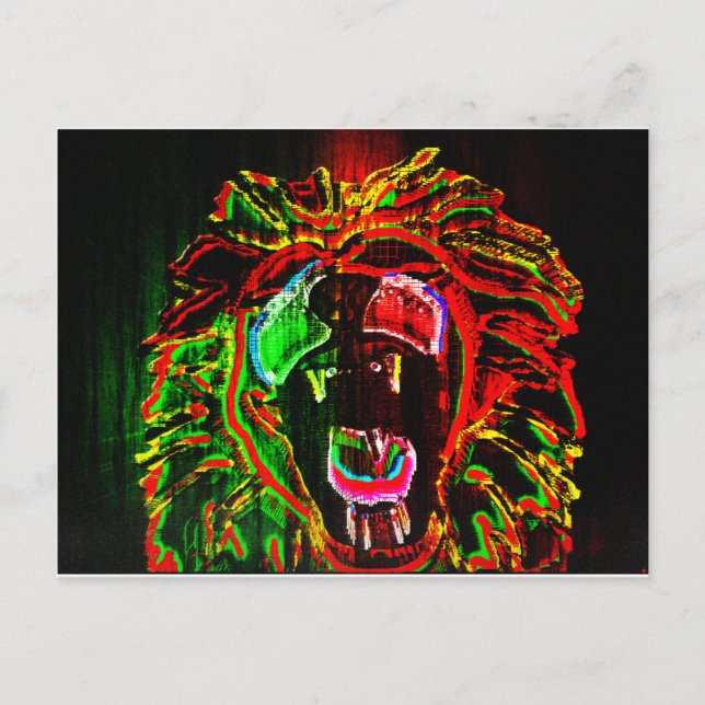 Rasta Lion Postcard Postkarte (Vorderseite)
