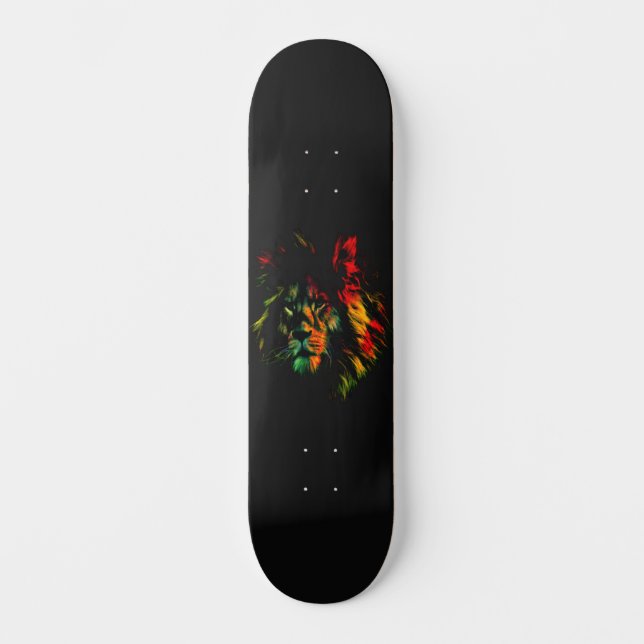 Rasta Lion Skateboard (Vorderseite)