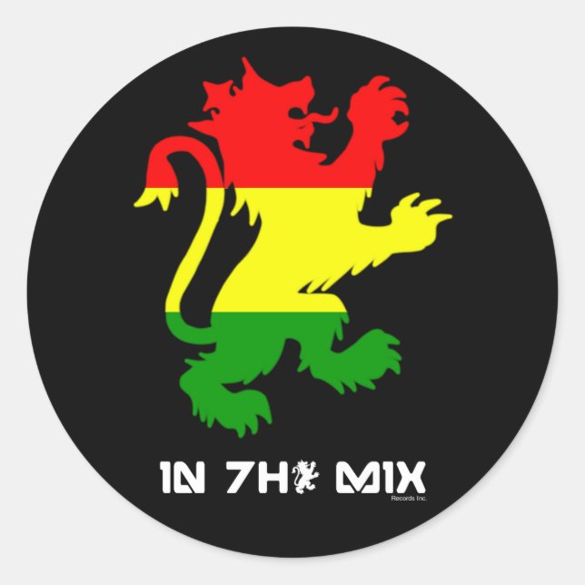 Rasta Lion Stickers (Vorderseite)