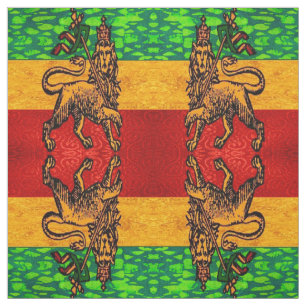 Rasta Lion von Juda Flag Stoff