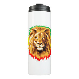 Rasta Lion von Juda Thermosbecher