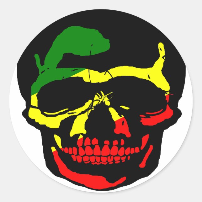 RASTA LOOCKY RUNDER AUFKLEBER (Vorderseite)