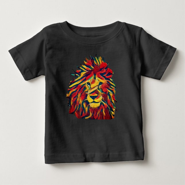 Rasta Löwe Baby T-shirt (Vorderseite)