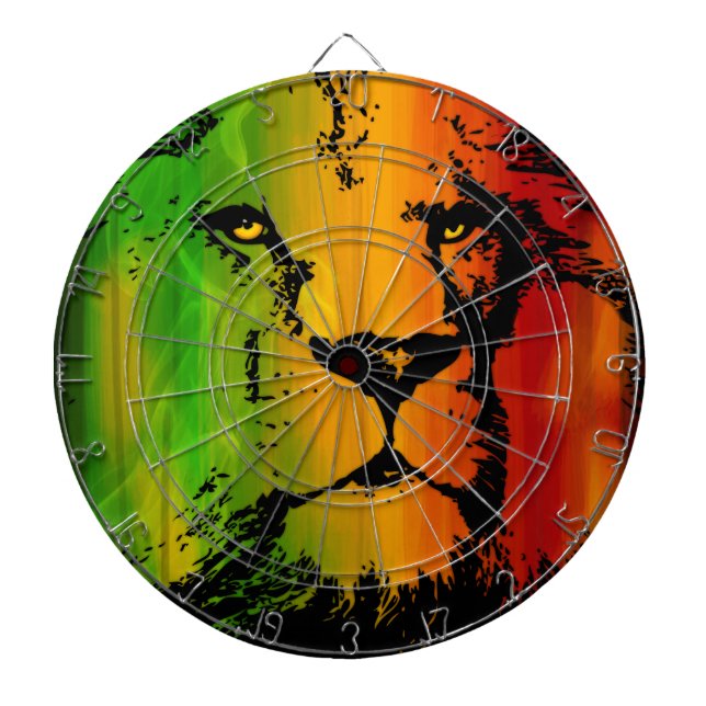 Rasta Löwe Dartscheibe (vorne)