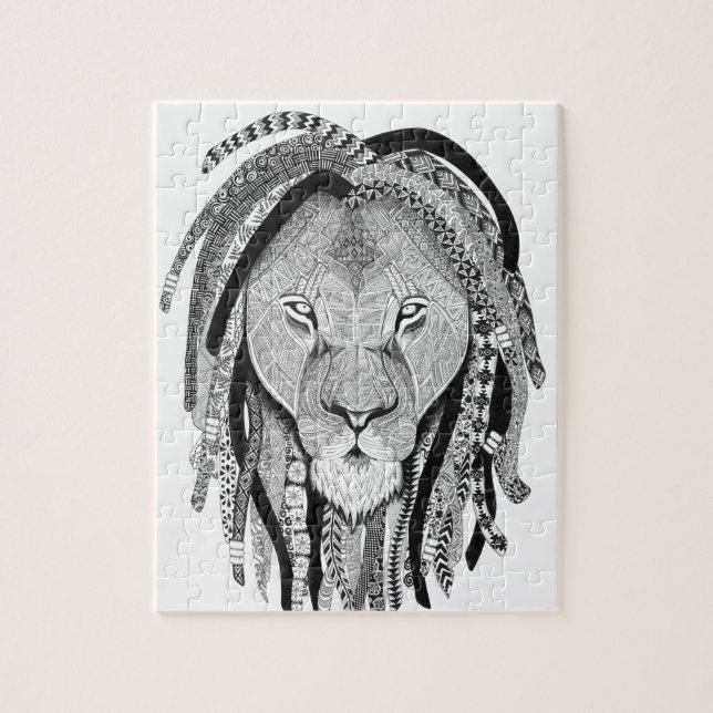 Rasta Löwe Puzzle (Vertikal)