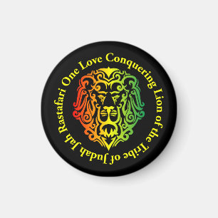Rasta Löwe Rundkühlschrankmagnet Magnet