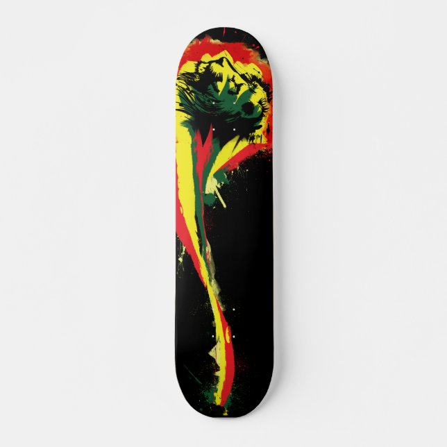 Rasta Löwe Skateboard (Vorne)