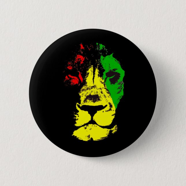 Rasta - Löwe von Juda Button (Vorderseite)