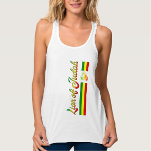 RASTA Löwe von Juda   Rot Gold Grün Tank Top