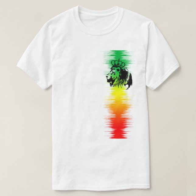 Rasta - Löwe von Judah T-Shirt (Design vorne)