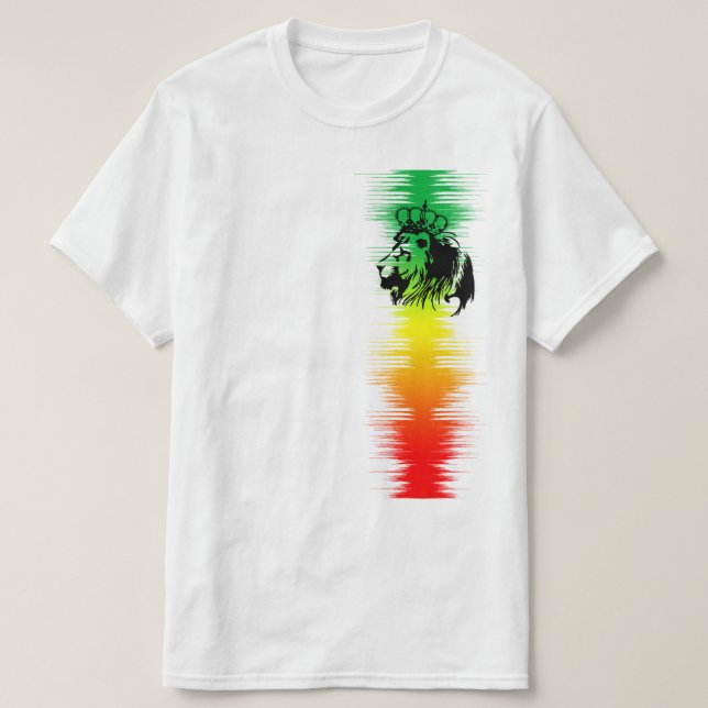 Rasta - Löwe von Judah T-Shirt (Design vorne)
