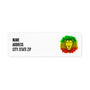 Rasta-Löwenkopf rot gelb grün Zeichnung Jamaika