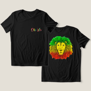 Rasta-Löwenkopf rot grün gelb Jamaika eine Liebe Tri-Blend Shirt