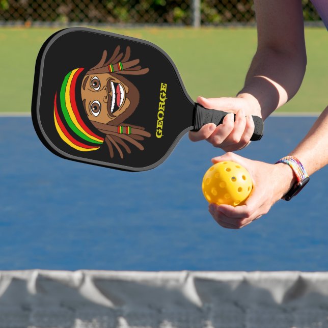 Rasta-Mann Jamaika Pickleball Schläger (InSitu)