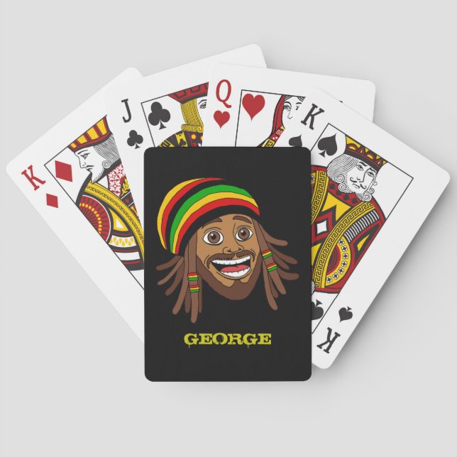 Rasta Mann Jamaika Spielkarten (Rückseite)
