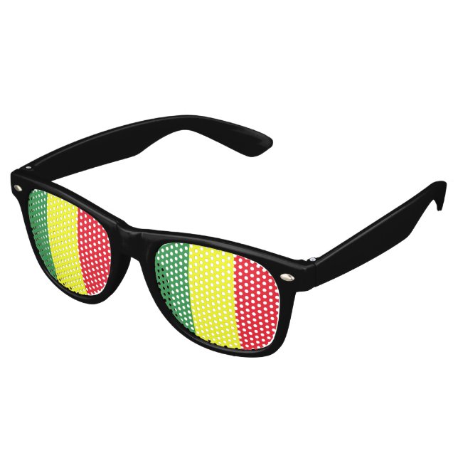 Rasta-Markierung Partybrille (Schrägansicht)